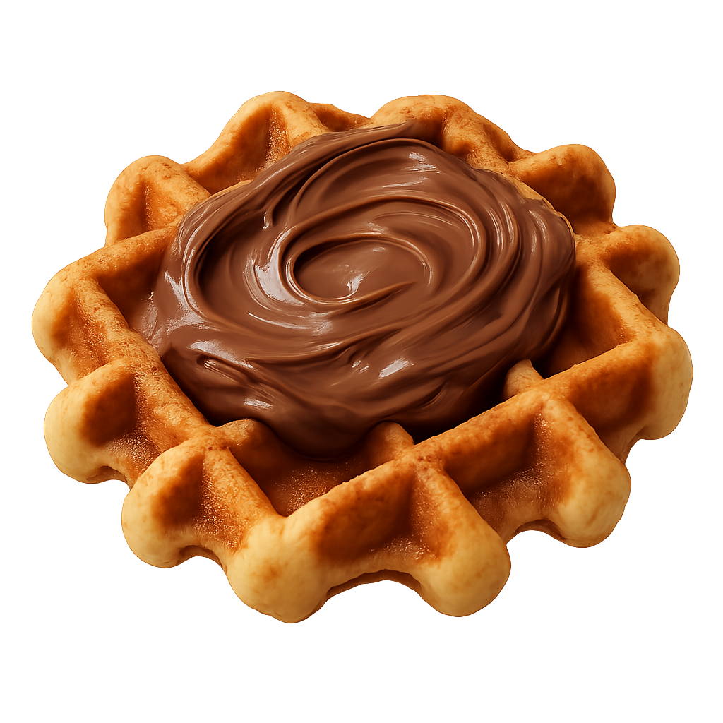 waffle nutella, waffles with nutella, nutella on waffles, nutella waffles